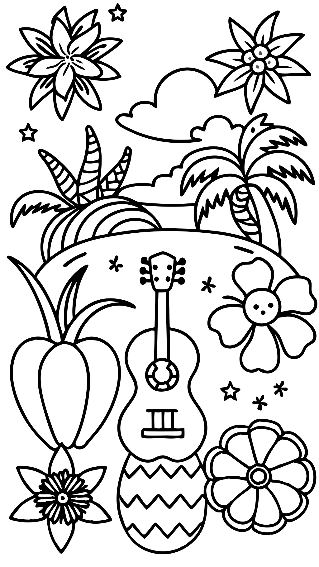 hawaiian coloring page